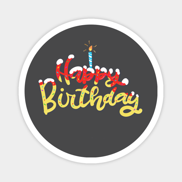 Happy Birthday Cake Boy Magnet by WalkingMombieDesign